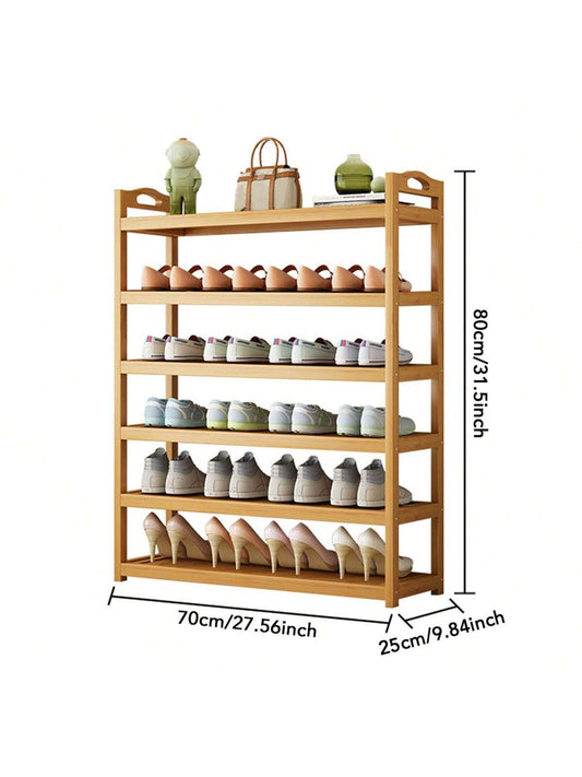 5 Layers Bamboo Shoe Rack Storage Organizer Wooden Shelves Stand