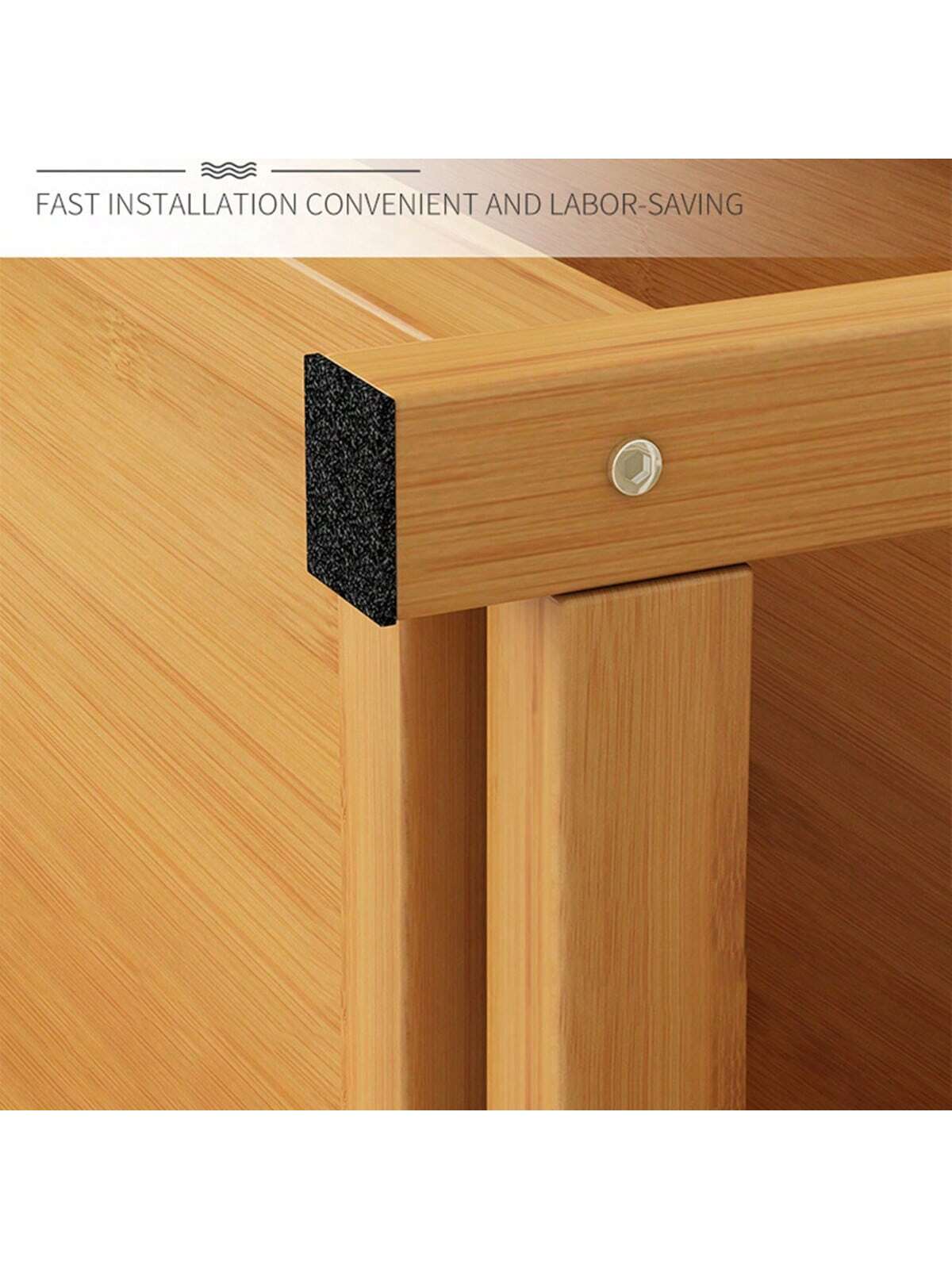 5 Layers Bamboo Shoe Rack Storage Organizer Wooden Shelves Stand