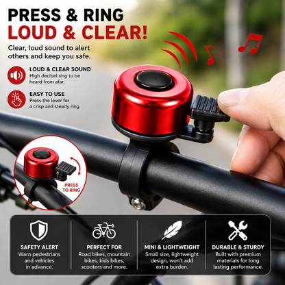 Mini Bike Bell – Loud Handlebar Alarm for Road & Mountain Bikes