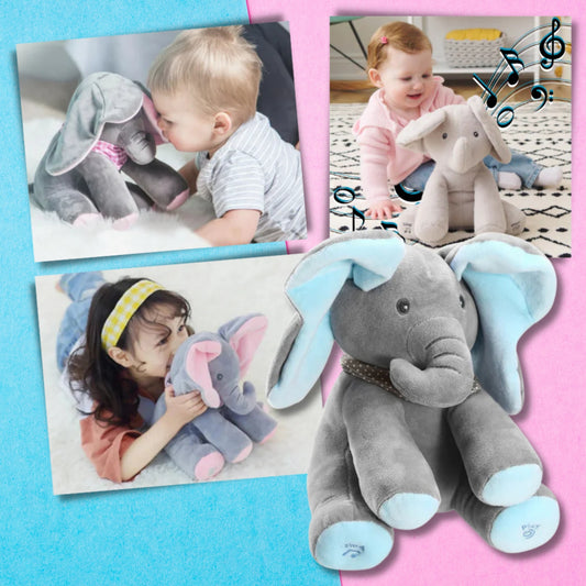 Hide And Seek Singing Elephant Plush Doll Toy