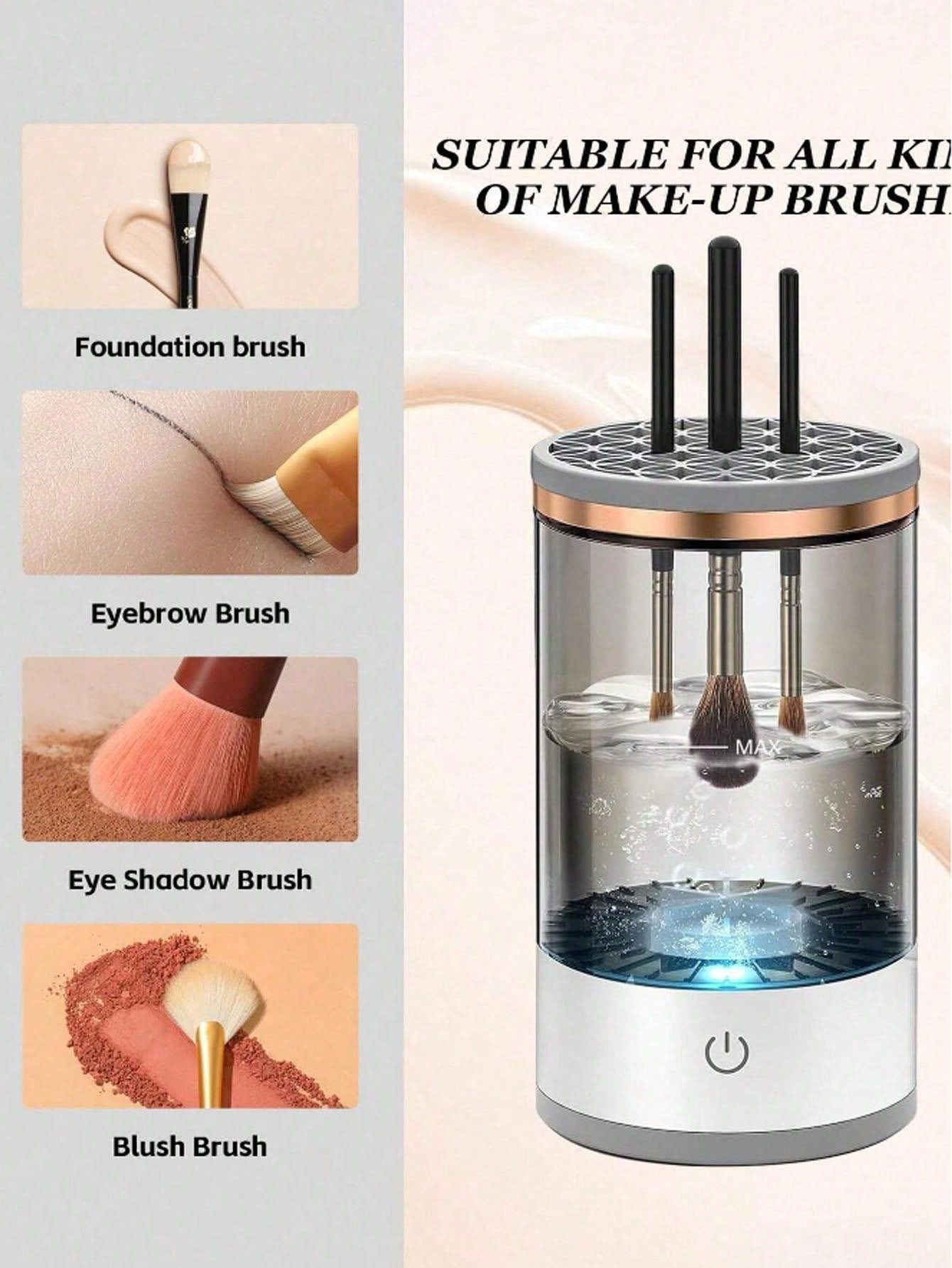 Electric Makeup Brush Cleaner USB-Powered For All Brush Sizes
