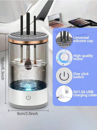 Electric Makeup Brush Cleaner USB-Powered For All Brush Sizes