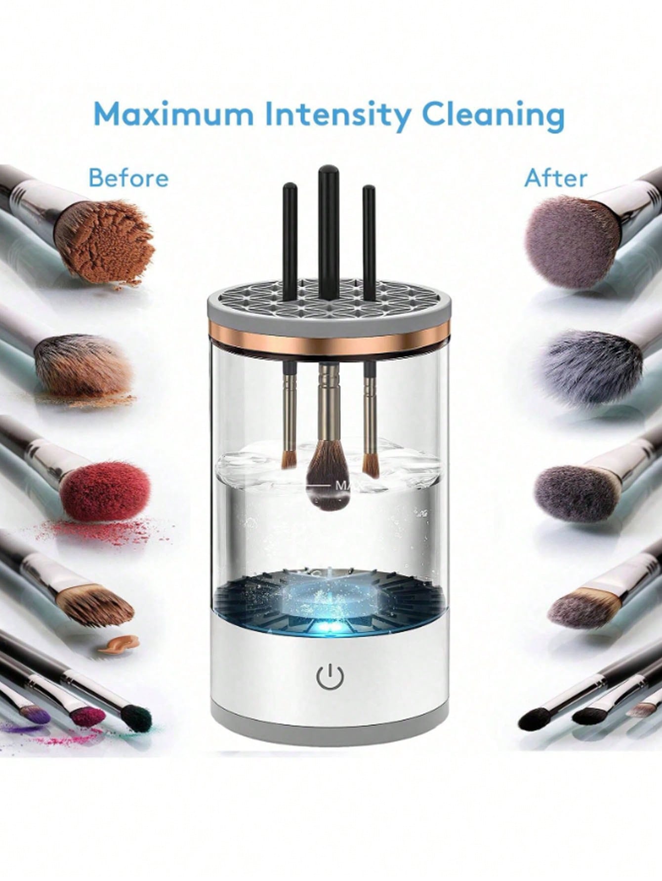 Electric Makeup Brush Cleaner USB-Powered For All Brush Sizes