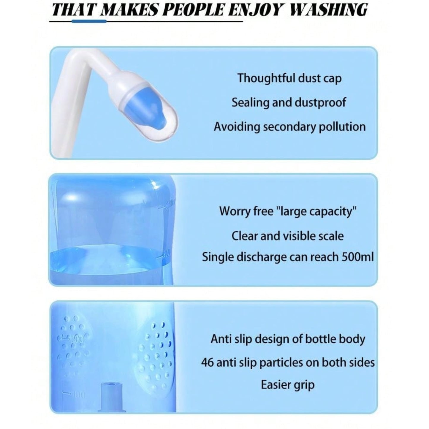 Nasal Wash Cleaner Nose Bottle Irrigator For Adults