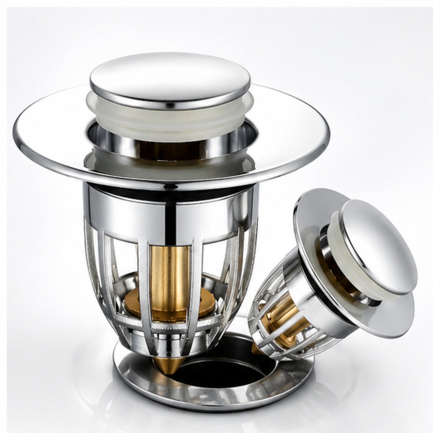 Push Button Pop-Up Drain Stopper for Sink & Bathtub