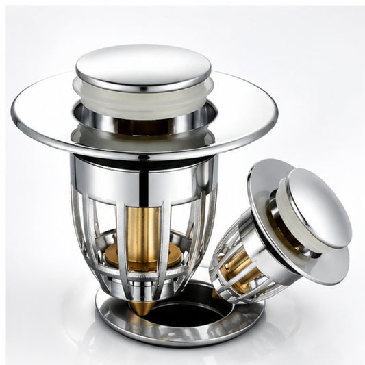 Push Button Pop-Up Drain Stopper for Sink & Bathtub