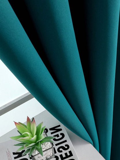 Blackout Curtain Panel For Living Room Top Ring Noise Reducing Thermal Insulated Curtain