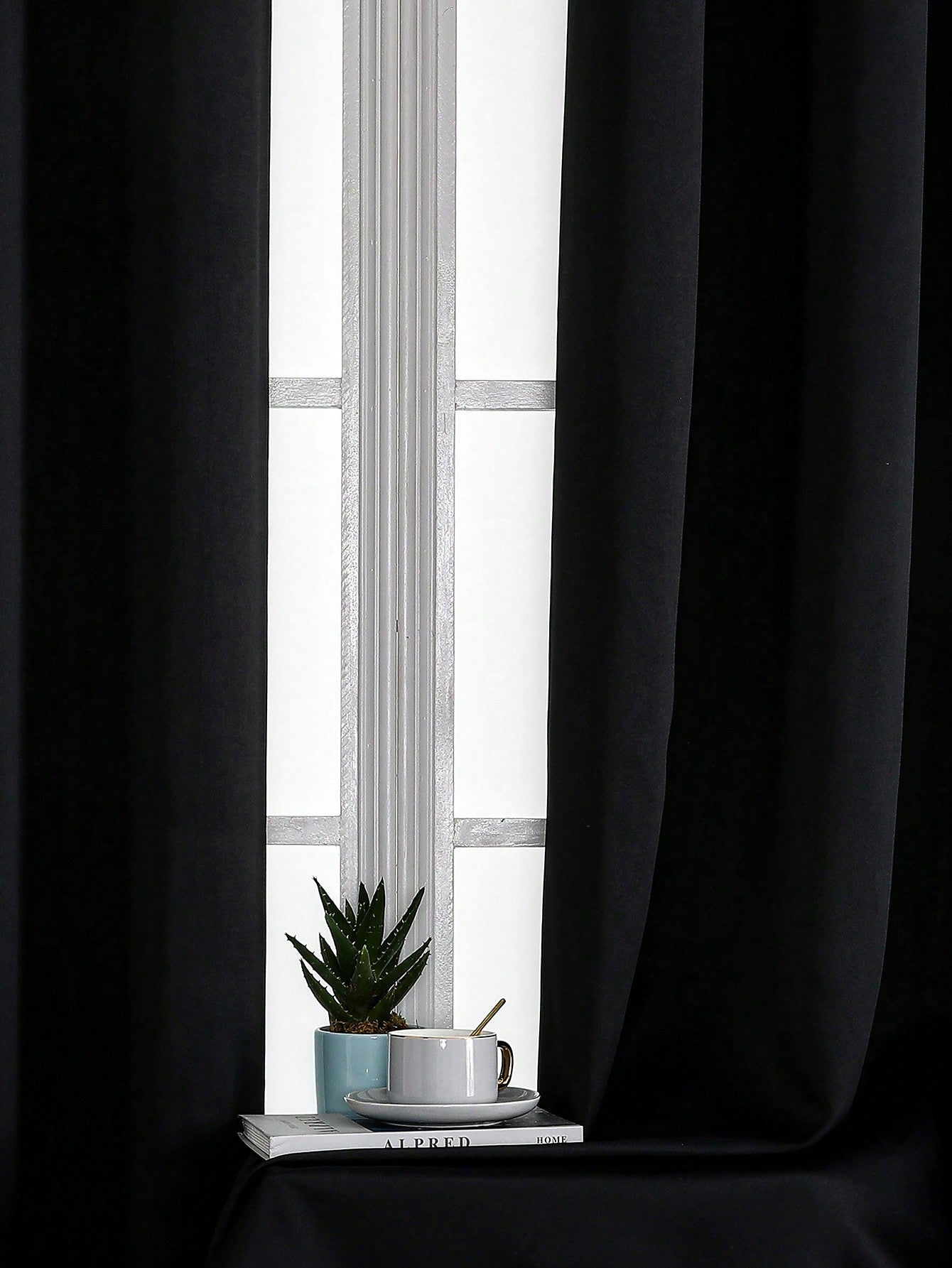 Blackout Curtain Panel For Living Room Top Ring Noise Reducing Thermal Insulated Curtain