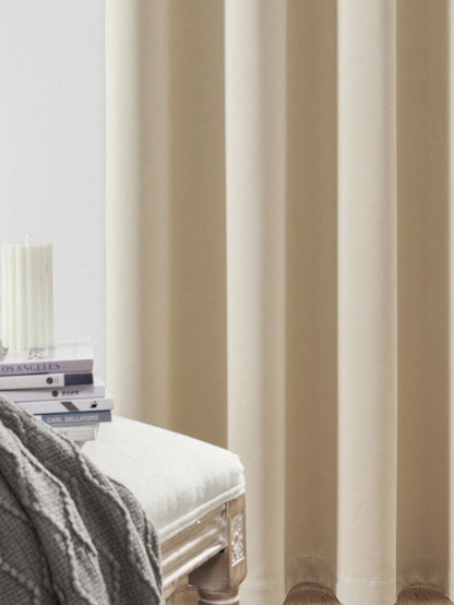 Blackout Curtain Panel For Living Room Top Ring Noise Reducing Thermal Insulated Curtain