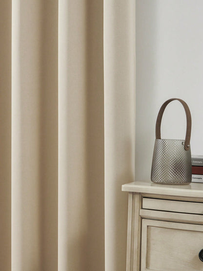 Blackout Curtain Panel For Living Room Top Ring Noise Reducing Thermal Insulated Curtain