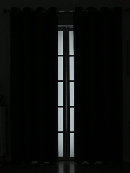 Blackout Curtain Panel For Living Room Top Ring Noise Reducing Thermal Insulated Curtain
