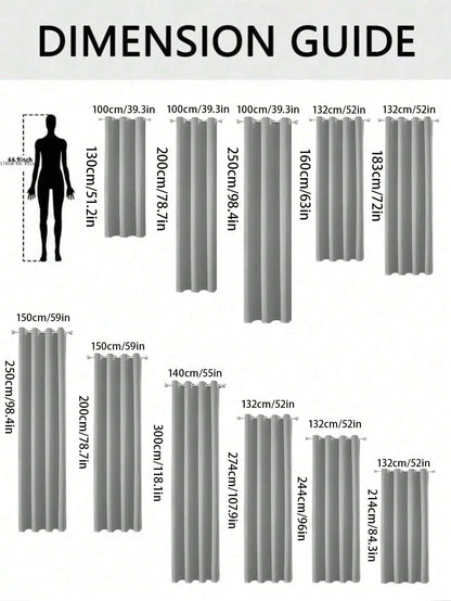 Blackout Curtain Panel For Living Room Top Ring Noise Reducing Thermal Insulated Curtain