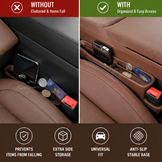 Premium Car Seat Gap Filler Organizer Set (2PCS)