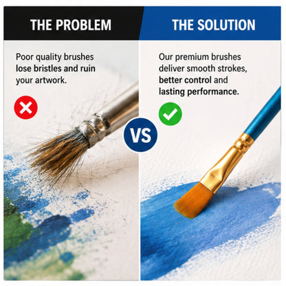 Professional Artist Paint Brush Set – 10 Piece