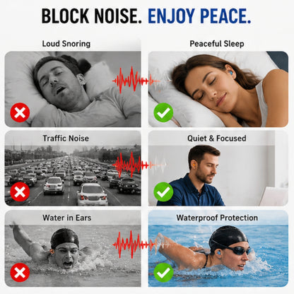 Reusable Silicone Noise-Reducing Ear Plugs – 5 Pair Set