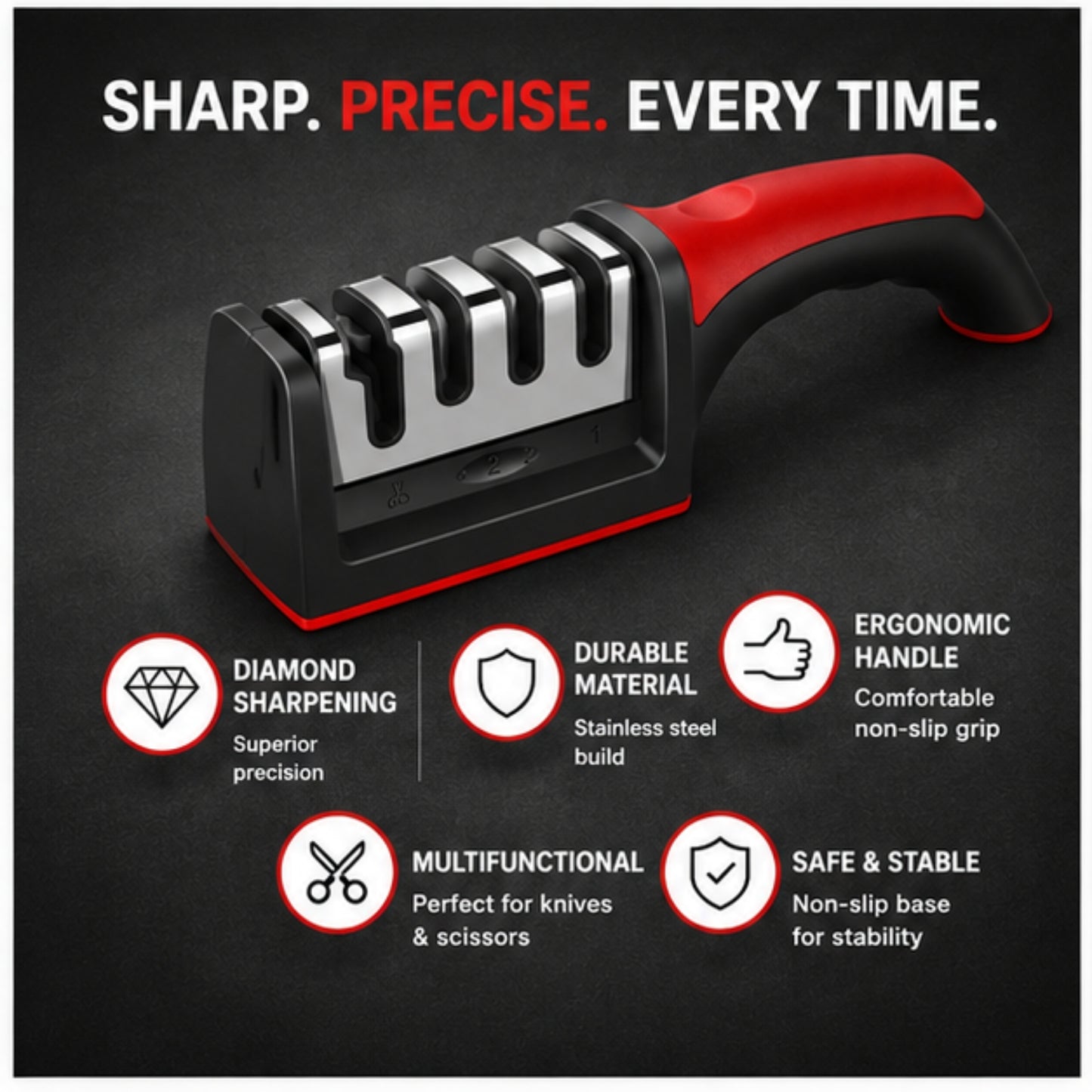 4-Stage Precision Knife Sharpener