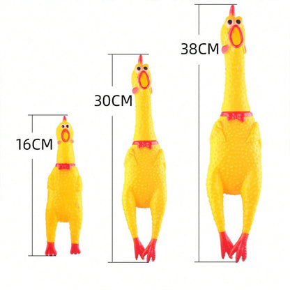 3pcs Pet Squeaky Chicken Screaming Toys