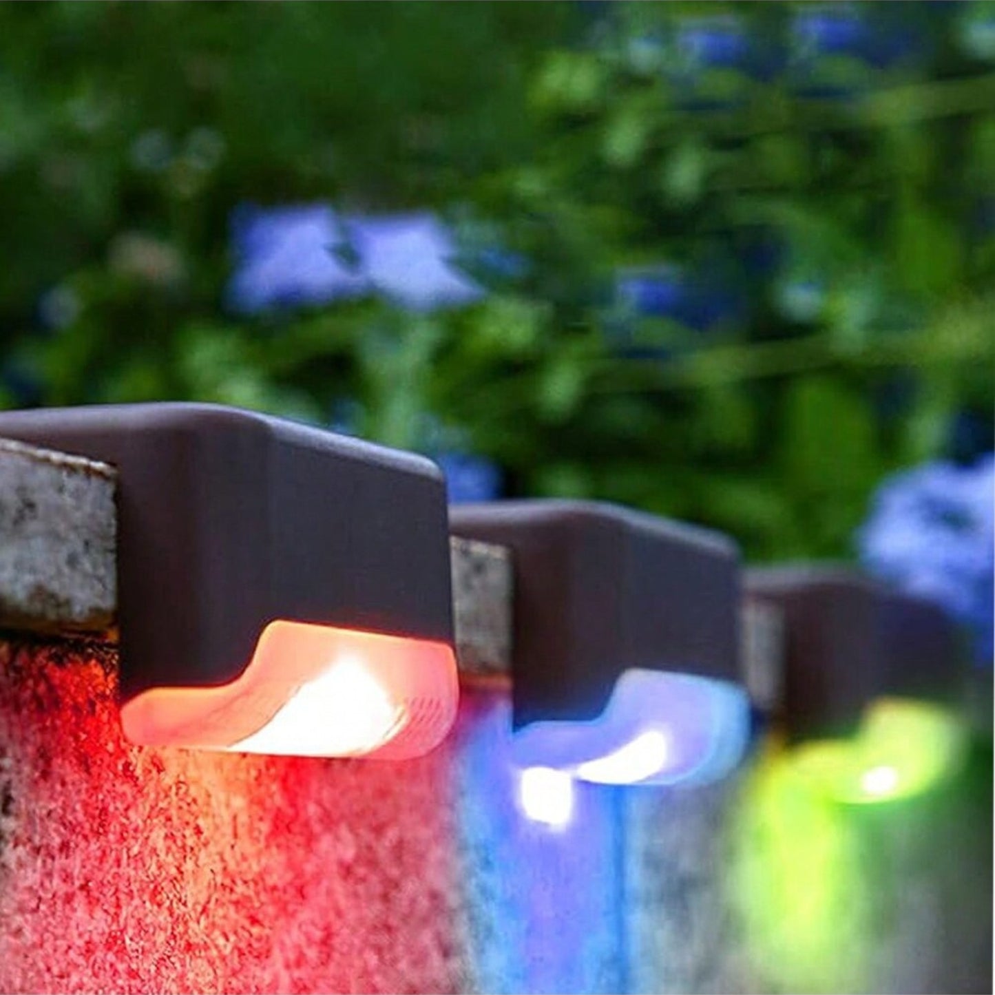 4pcs Outdoor Waterproof Solar Step Fence Light Suitable For Staircase