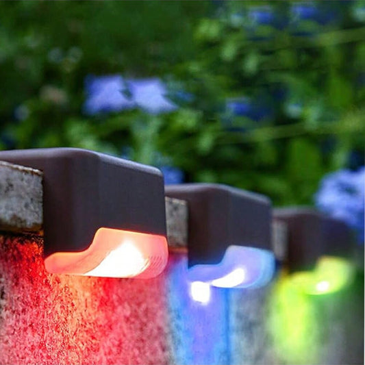 4pcs Outdoor Waterproof Solar Step Fence Light Suitable For Staircase