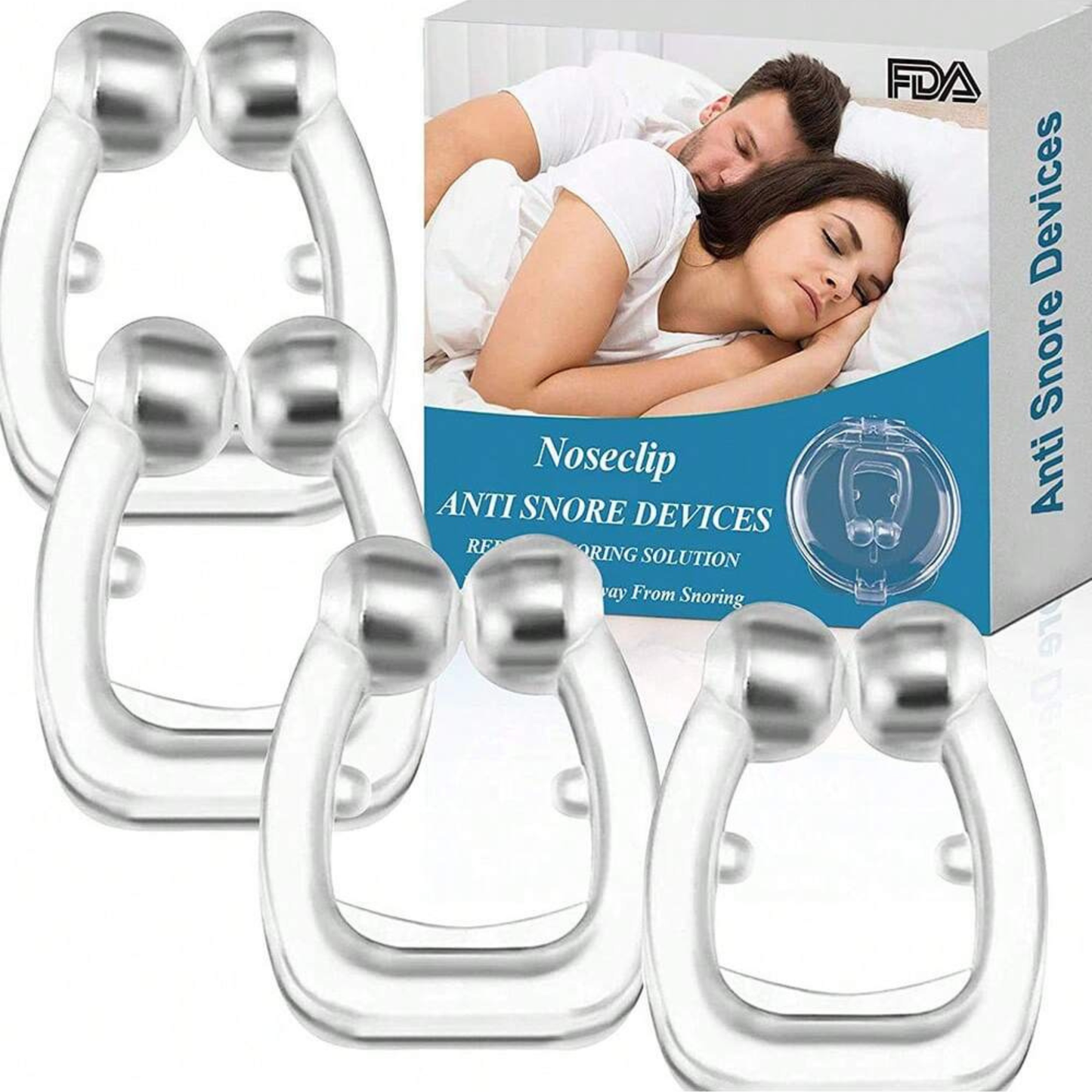 4PCS Magnetic Anti‑Snoring Nose Clip