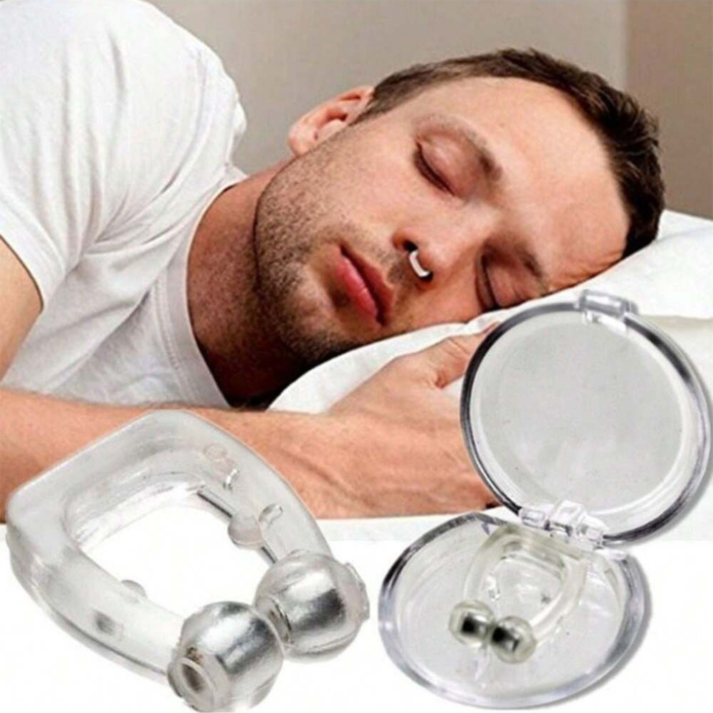 4PCS Magnetic Anti‑Snoring Nose Clip