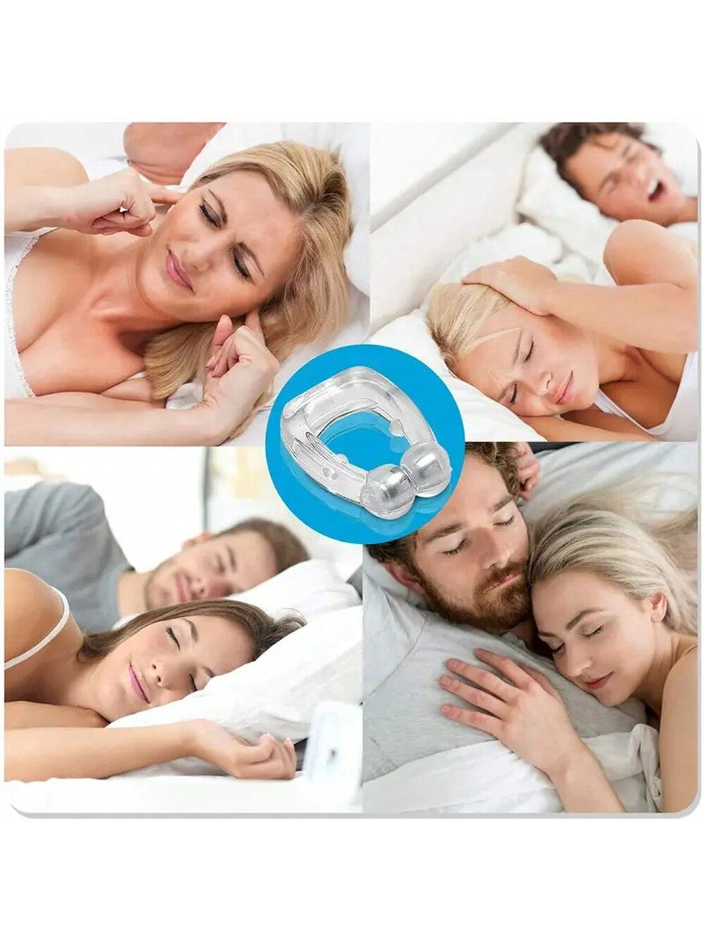 4pcs Silicone Magnetic Anti Snoring Nose Clip