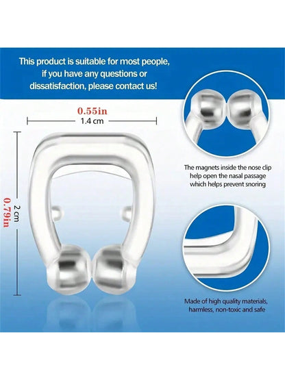 4pcs Silicone Magnetic Anti Snoring Nose Clip