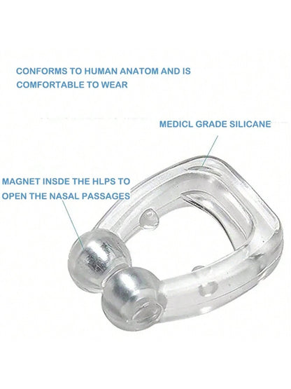4pcs Silicone Magnetic Anti Snoring Nose Clip