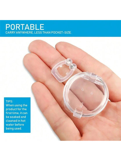 4pcs Silicone Magnetic Anti Snoring Nose Clip