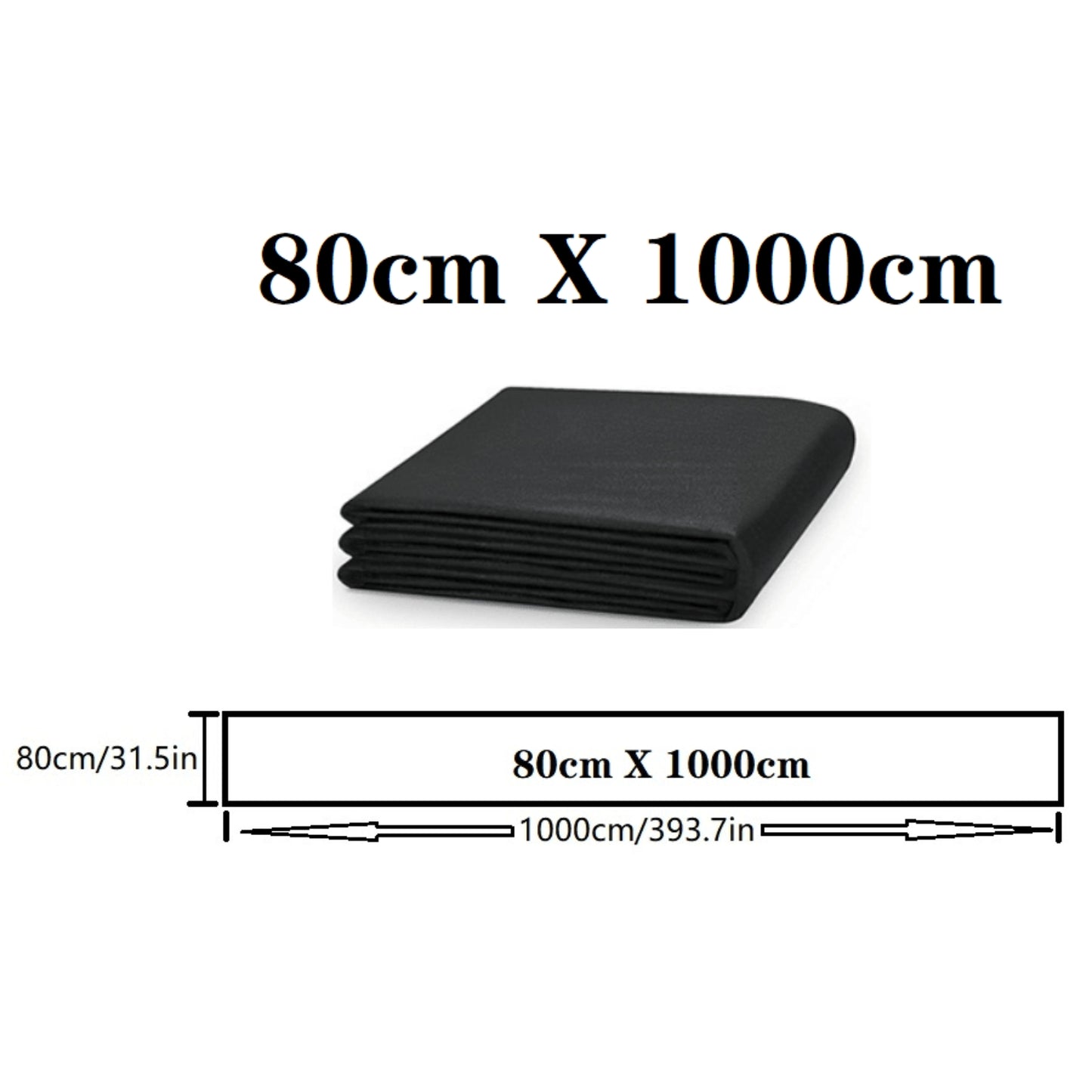 Heavy-Duty Black Landscape Fabric Barrier Soil Separator For Gardens & Yards