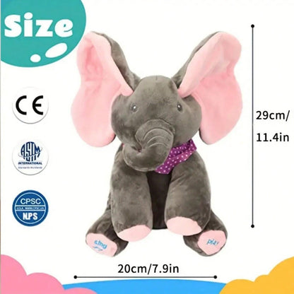 Hide And Seek Singing Elephant Plush Doll Toy