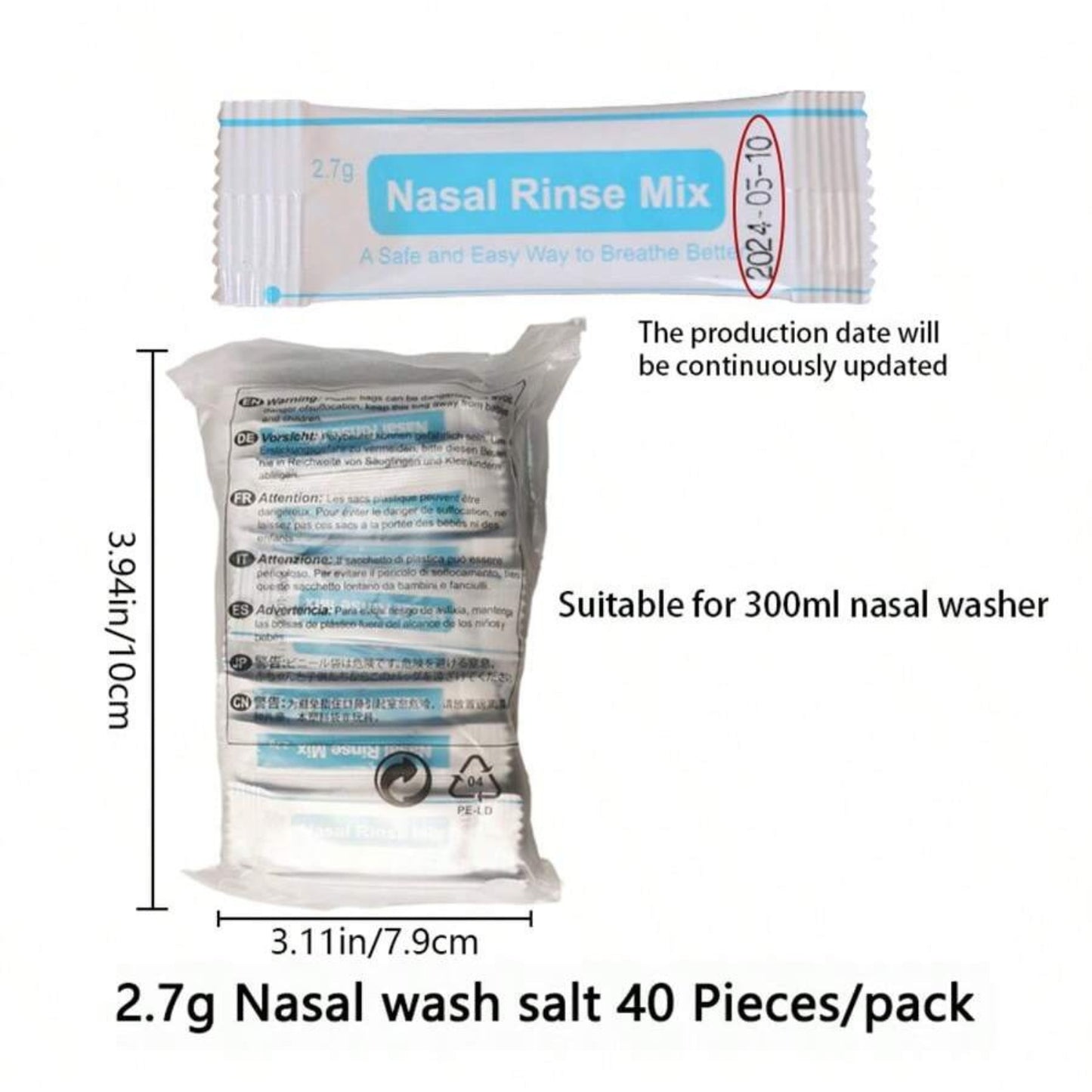 Nasal Wash Cleaner Nose Bottle Irrigator For Adults