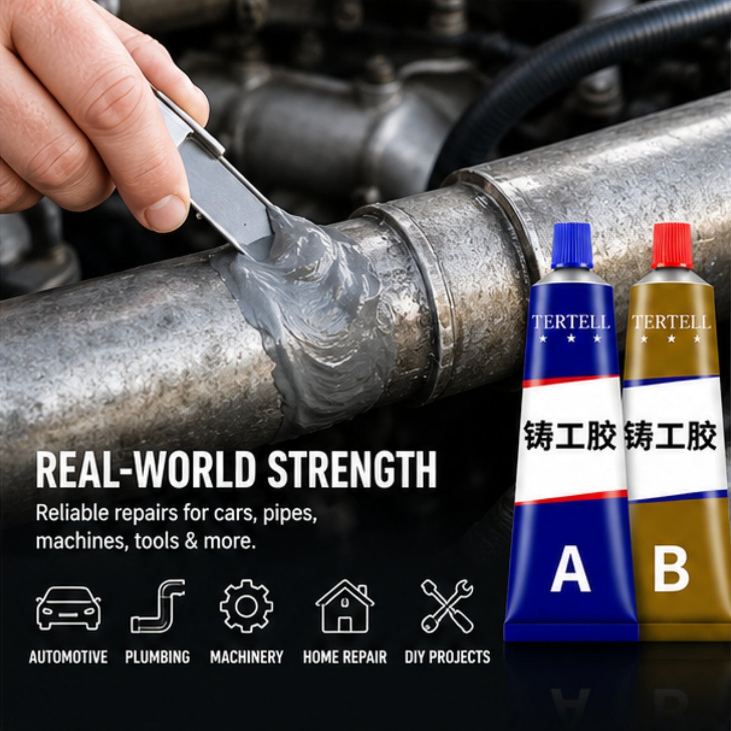 High Strength Metal Repair Adhesive Sealant Glue