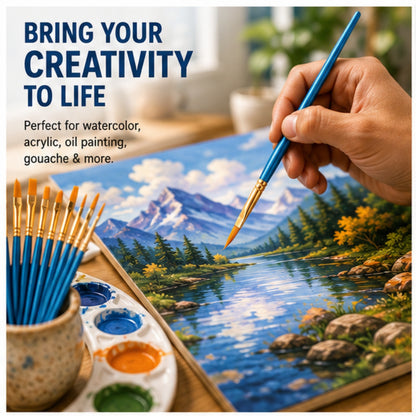 Professional Artist Paint Brush Set – 10 Piece