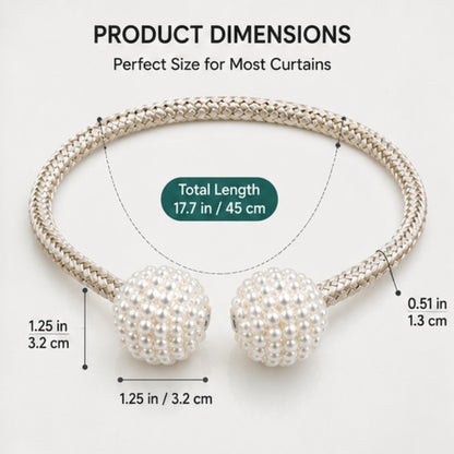Pearl Magnetic Curtain Tiebacks (Set of 2)