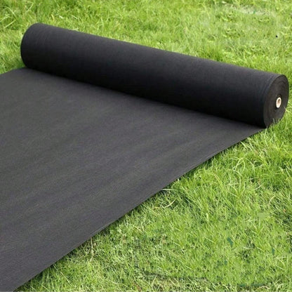 Heavy-Duty Black Landscape Fabric Barrier Soil Separator For Gardens & Yards