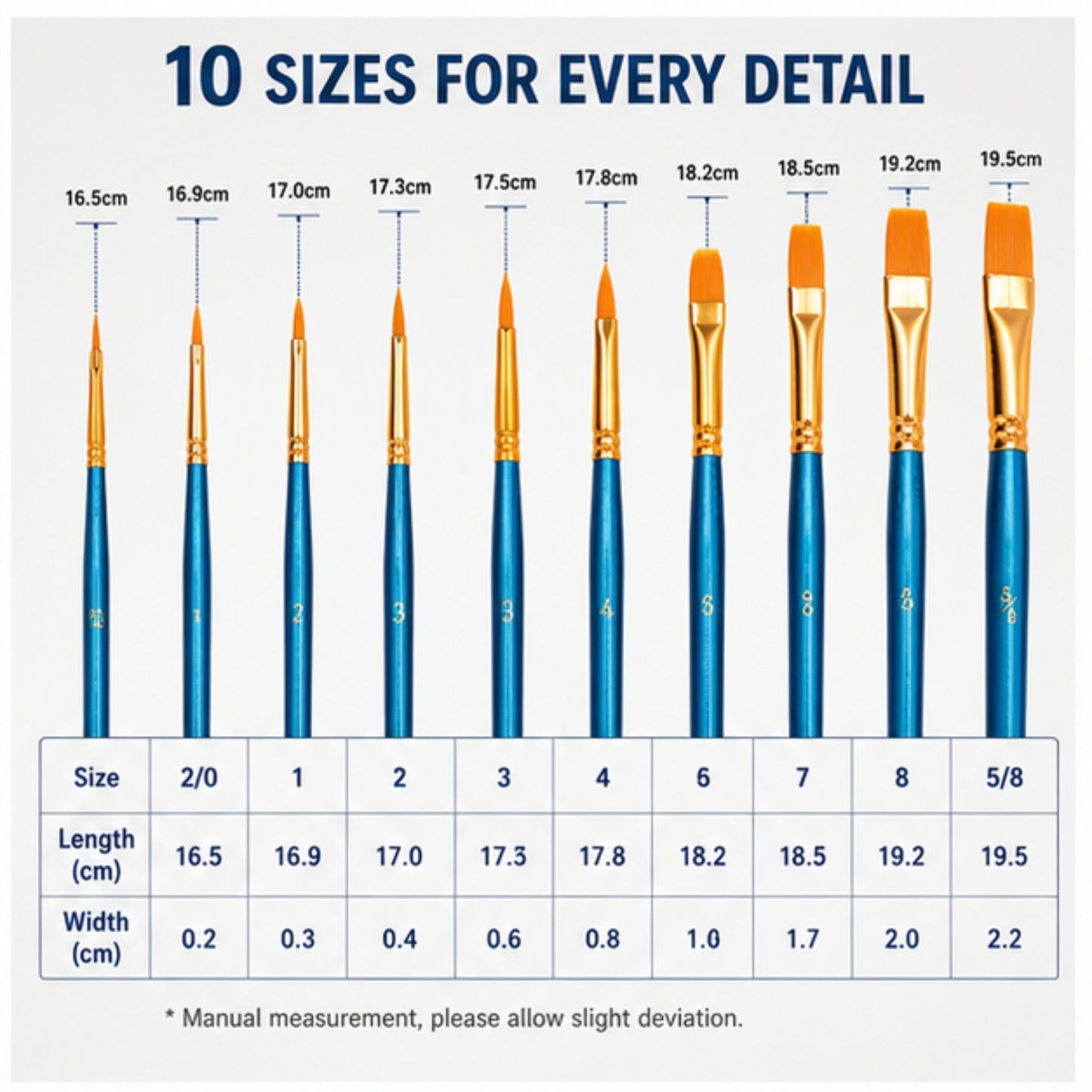 Professional Artist Paint Brush Set – 10 Piece