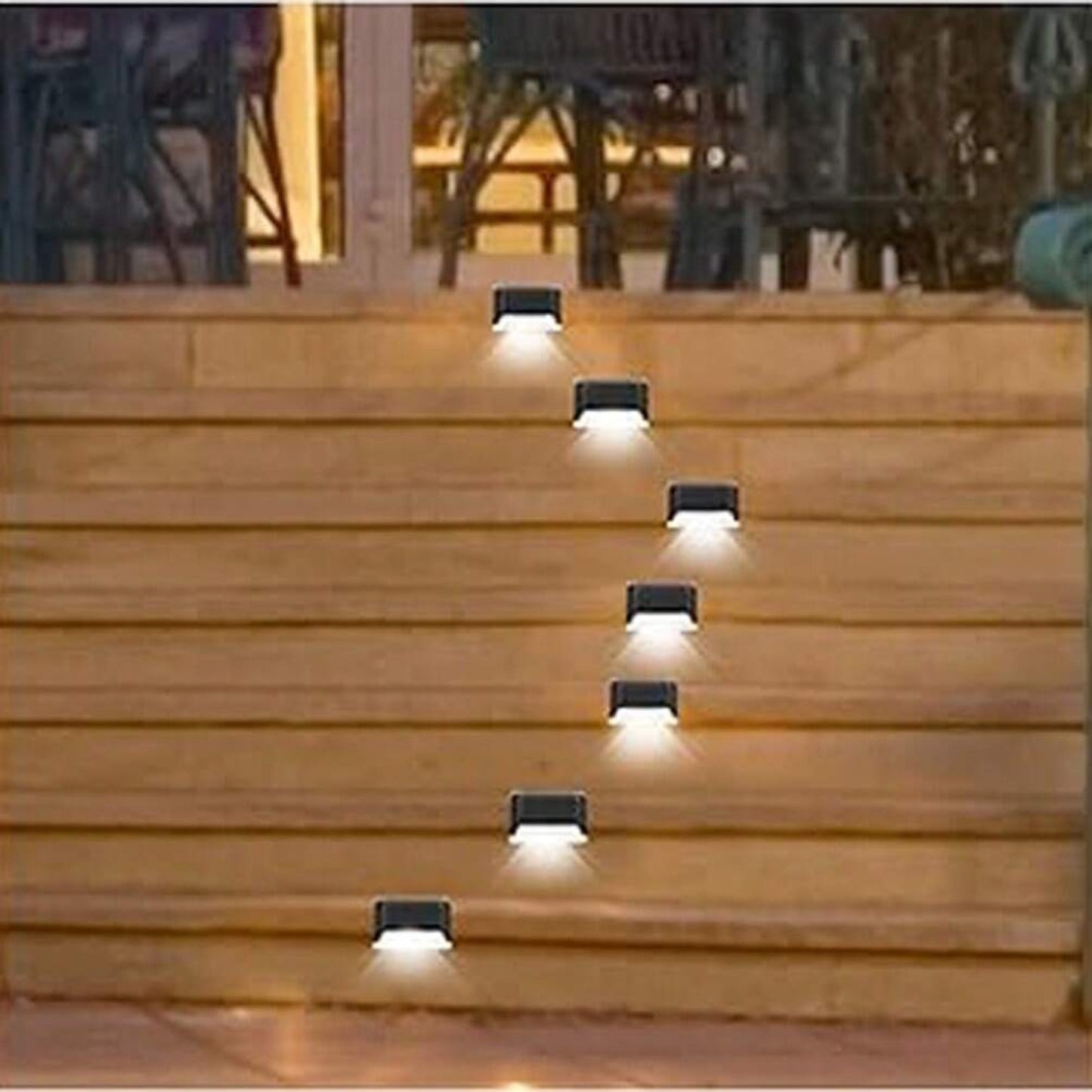 4pcs Outdoor Waterproof Solar Step Fence Light Suitable For Staircase