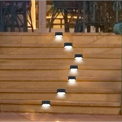 4pcs Outdoor Waterproof Solar Step Fence Light Suitable For Staircase