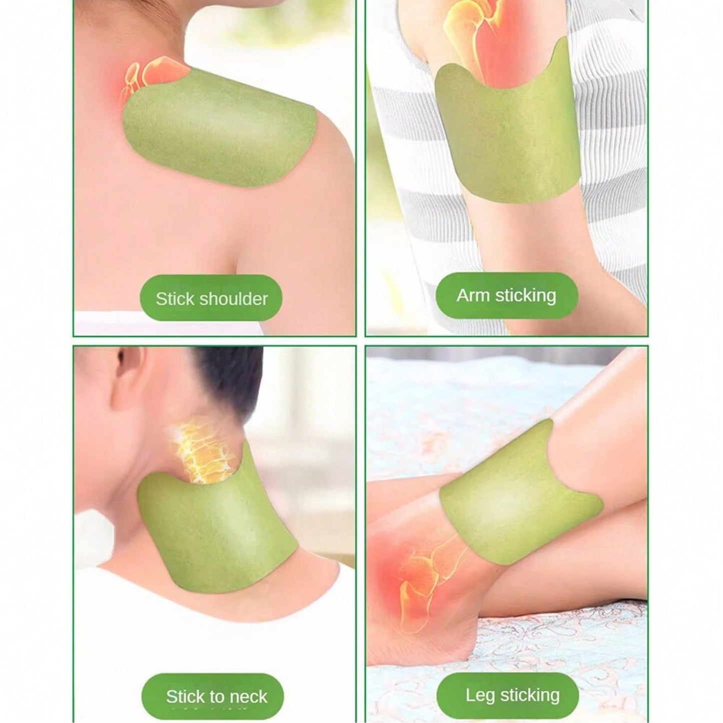 60pcs Knee Patch With Mugwort Plant Extract Daily Care Relief Patchs