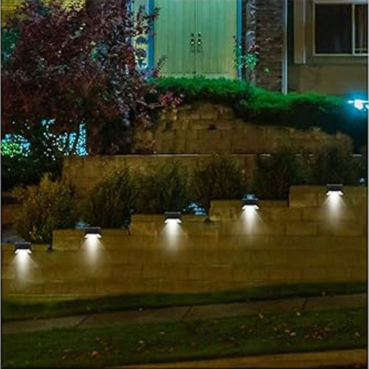 4pcs Outdoor Waterproof Solar Step Fence Light Suitable For Staircase