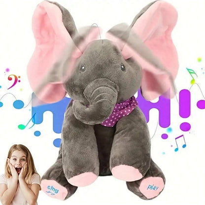 Hide And Seek Singing Elephant Plush Doll Toy