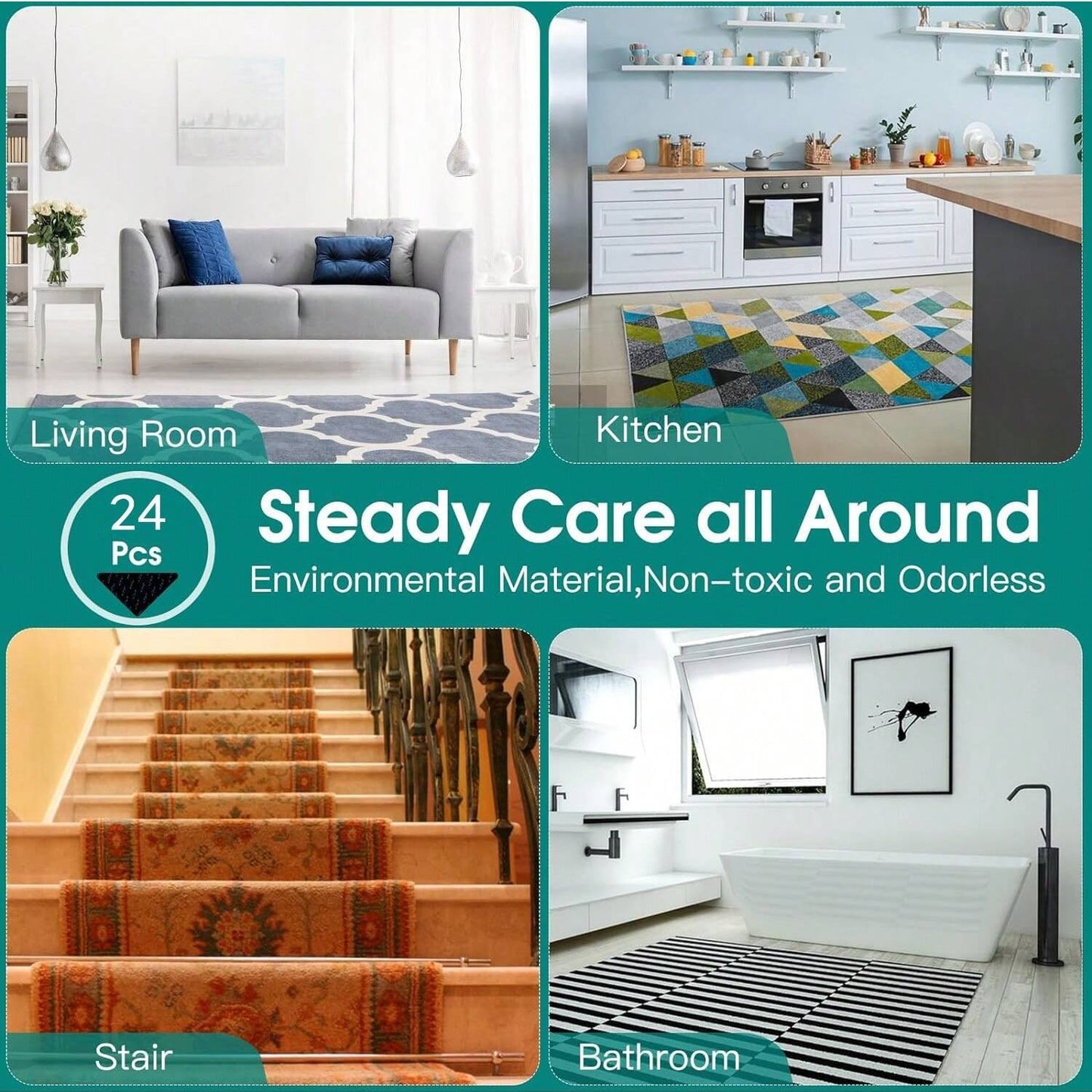 Non Slip Rug Grippers For Hardwood Floors