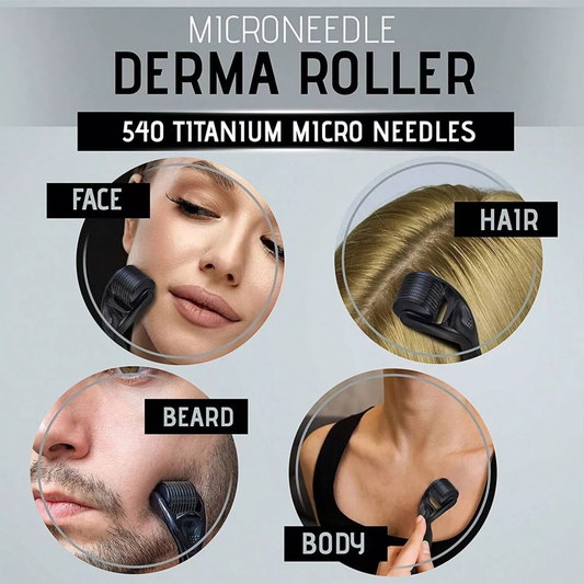Derma Skin Roller 540 Titanium Microneedle 0.50mm – Anti-Ageing & Hair Growth