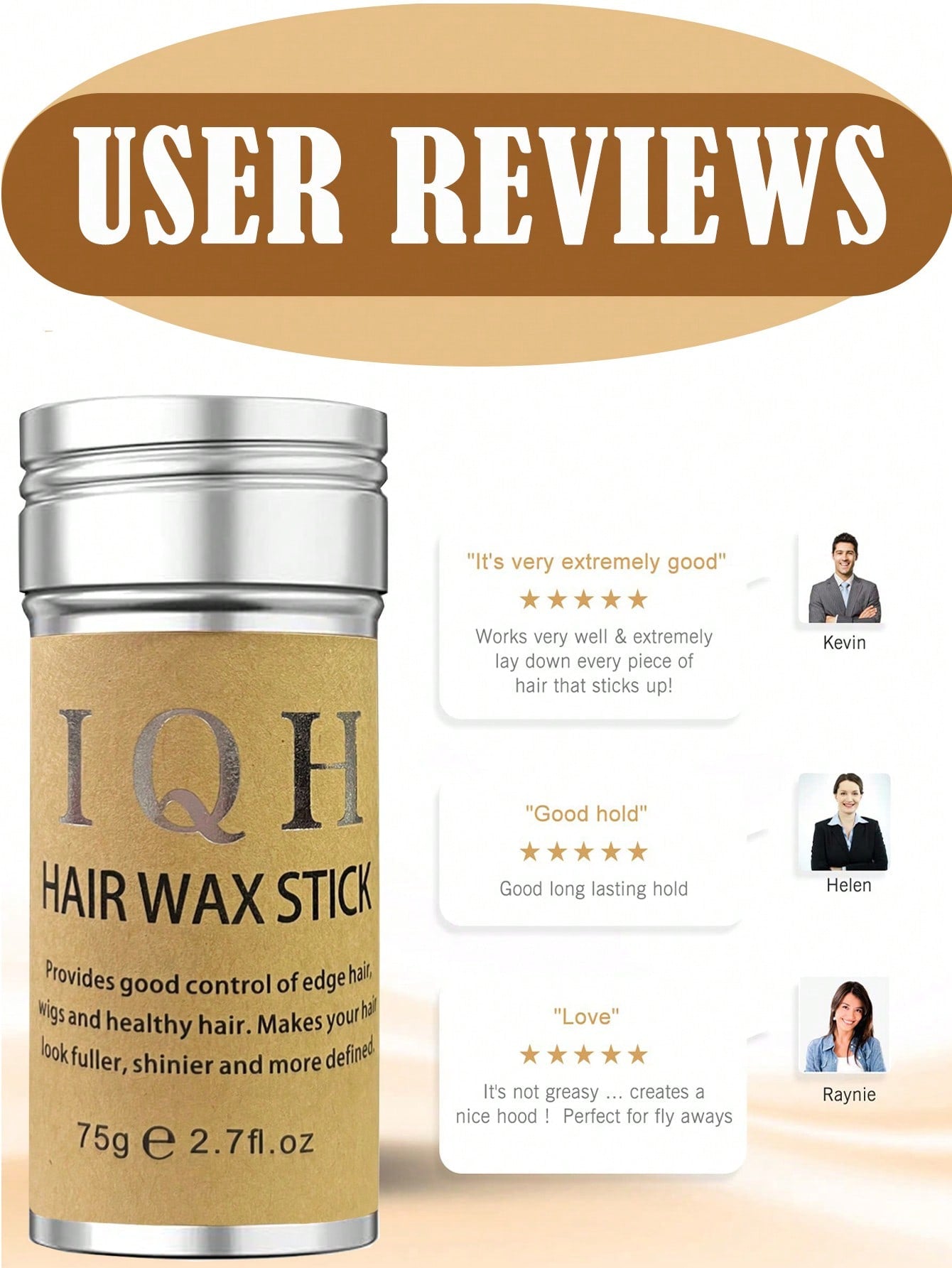 4 Pcs Hair Wax Stick Styling Comb Kit