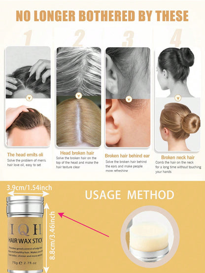 4 Pcs Hair Wax Stick Styling Comb Kit