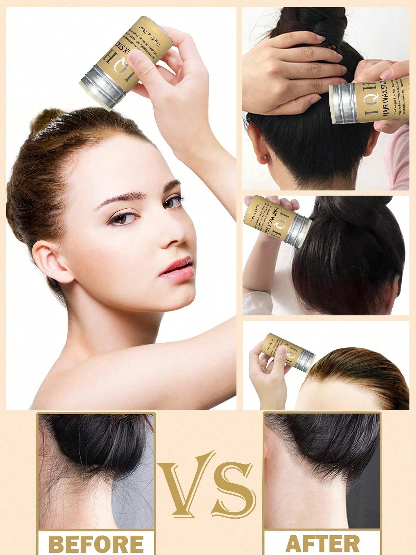 4 Pcs Hair Wax Stick Styling Comb Kit