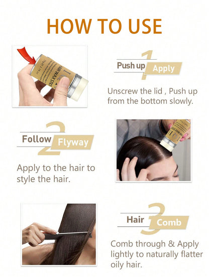 4 Pcs Hair Wax Stick Styling Comb Kit