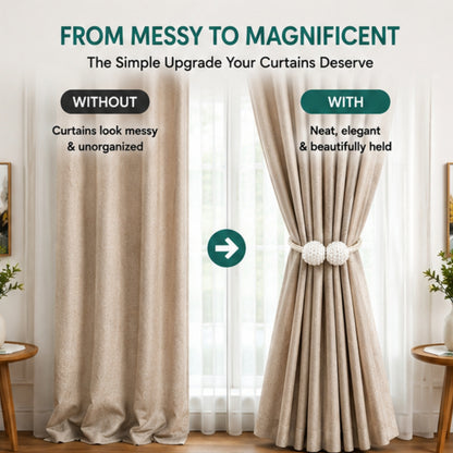 Pearl Magnetic Curtain Tiebacks (Set of 2)