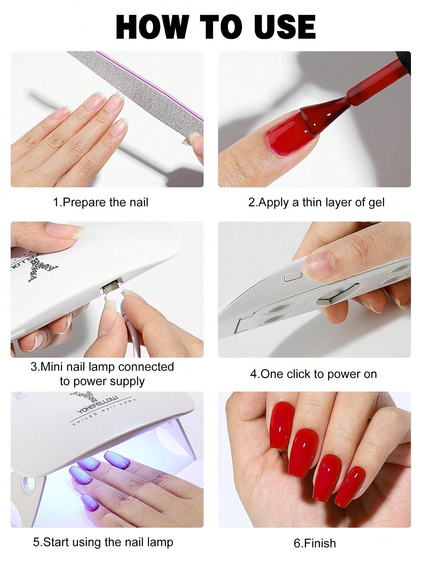 Mini UV LED Nail Lamp For Curing All Nail Gel